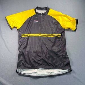 Primal Wear Cycling Jersey Mens 2XL NWT Black Yellow‎ 3/4 Zip Bike Shirt